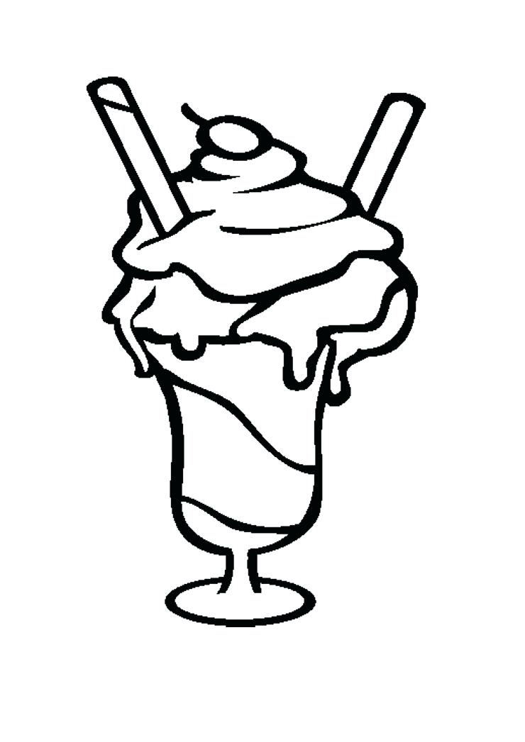 740x1047 Ice Cream Sundae Coloring Pictures Also Free Printable Ice Cream