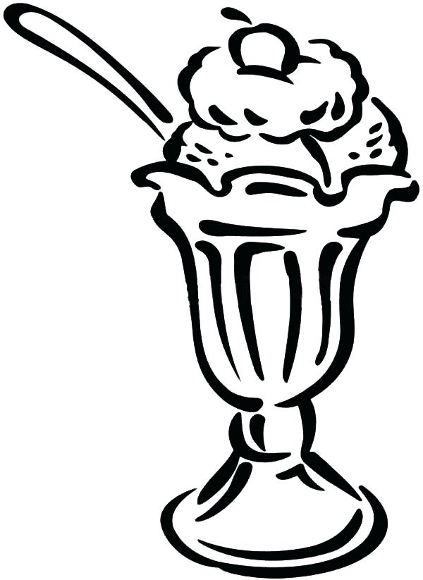600x823 Ice Cream Sundae Coloring Template Plus Ice Cream Sundae Coloring