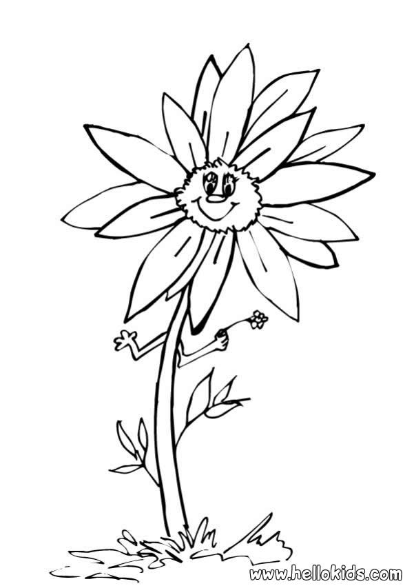 601x850 Sunflower Coloring Pages