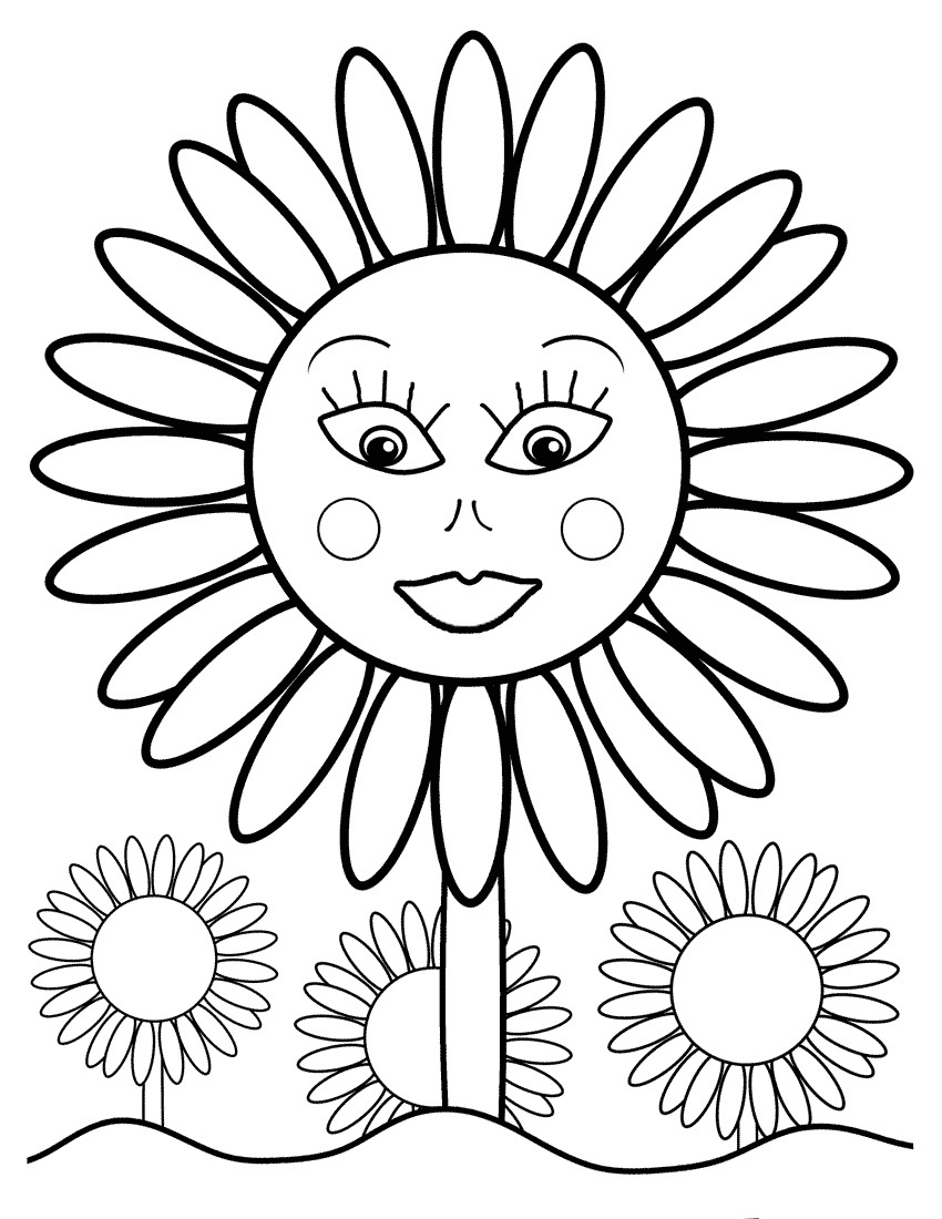 850x1100 Free Printable Sunflower Coloring Pages For Kids