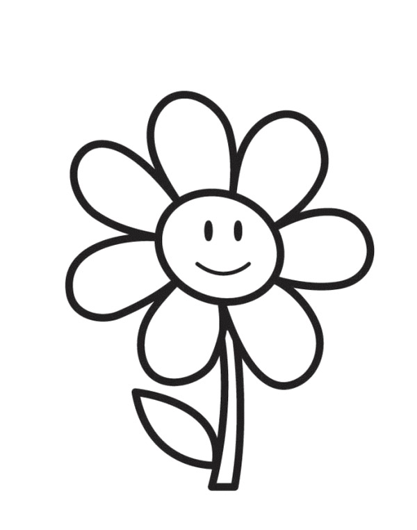 600x762 Sunflower Coloring Page