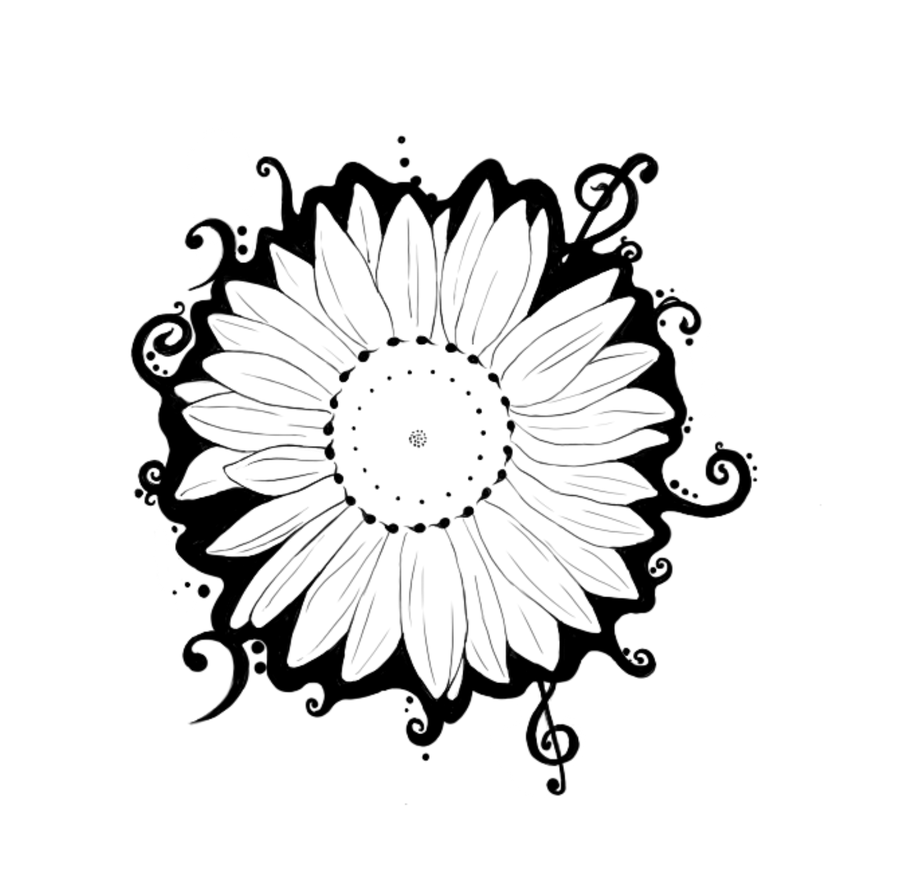 900x888 Sunflower Tattoo Request Comm By Maicafee