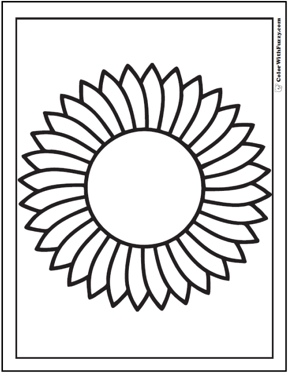 590x762 Sunflower Coloring Page Pdf Printables