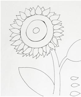 263x317 Paper Mosaic Sunflower