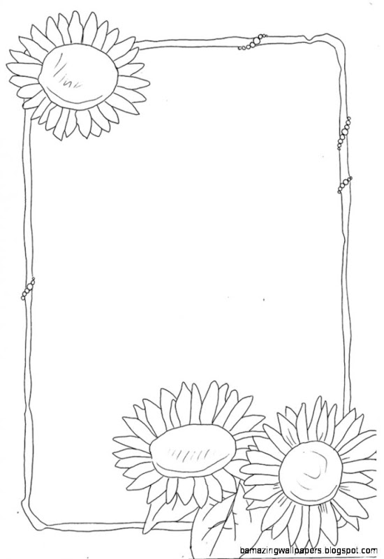550x800 Black And White Sunflower Border Amazing Wallpapers