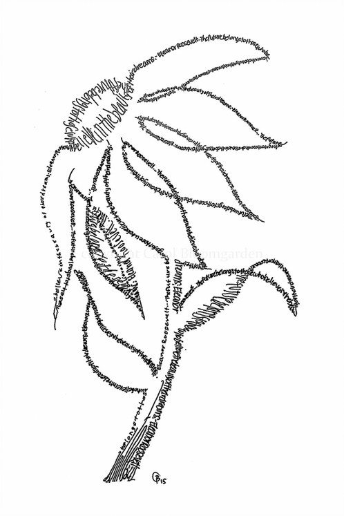 498x747 Eleanor Roosevelt Sunflower (Repro) Carol Bloomgarden's Art That