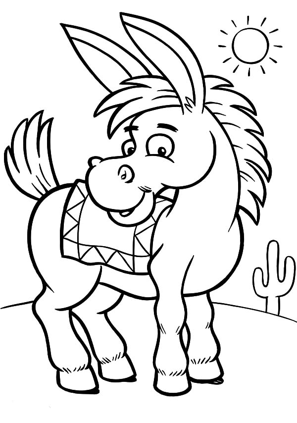 600x854 Mexican Donkey, Mexican Donkey On A Sunny Day Coloring Pages