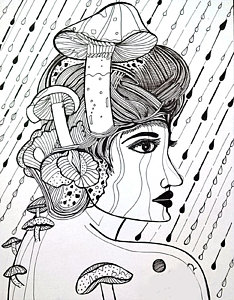 234x300 Abstract Sunrise Drawings