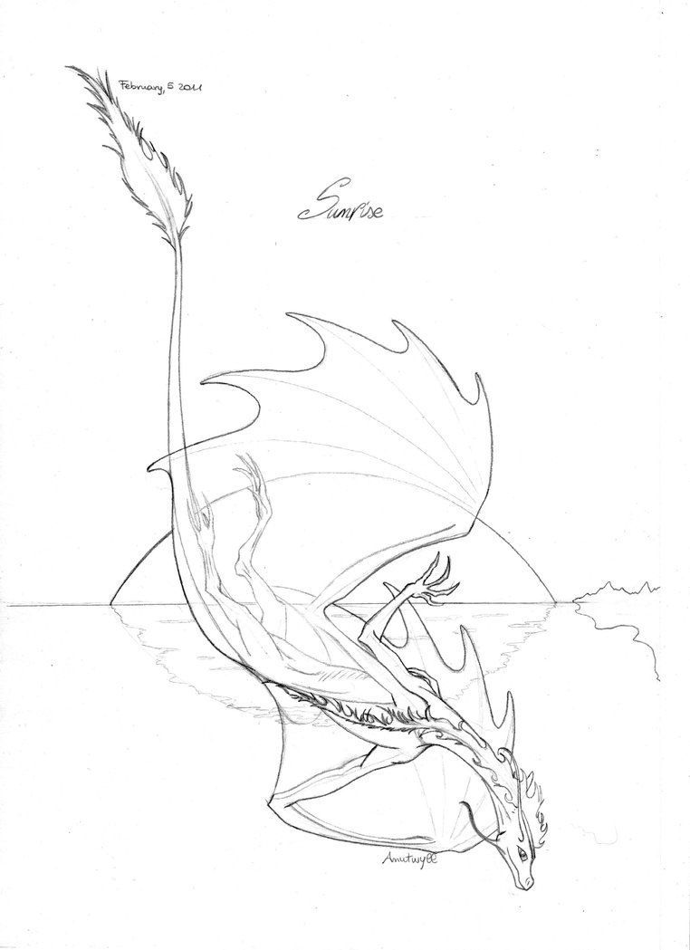 762x1049 Sunrise Lineart By Anutwyll