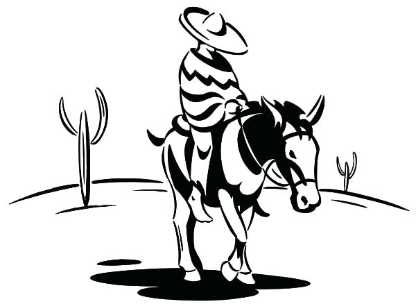 600x438 Best Sunset Coloring Pages Fee Cowboy Ride Donkey To Color Shimmer
