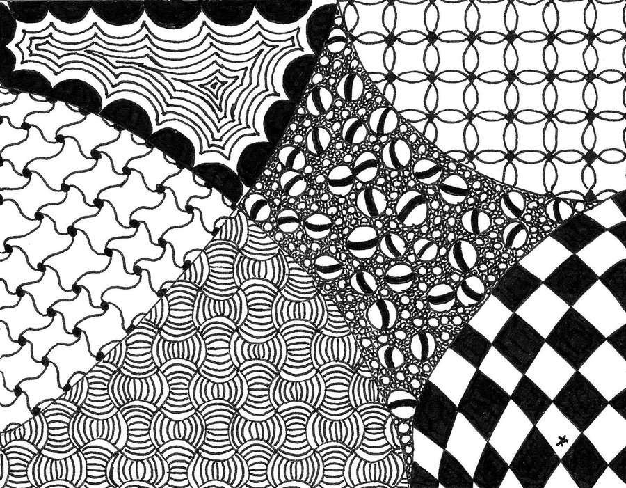 900x701 Zentangle Postcard 28 By Alien Sunset