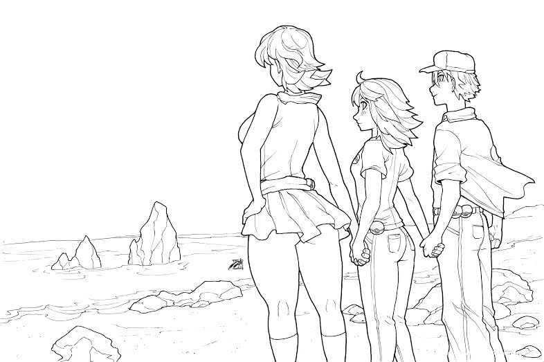 786x523 Seafoam Island Sunset Sketch By Pokeballztheseries