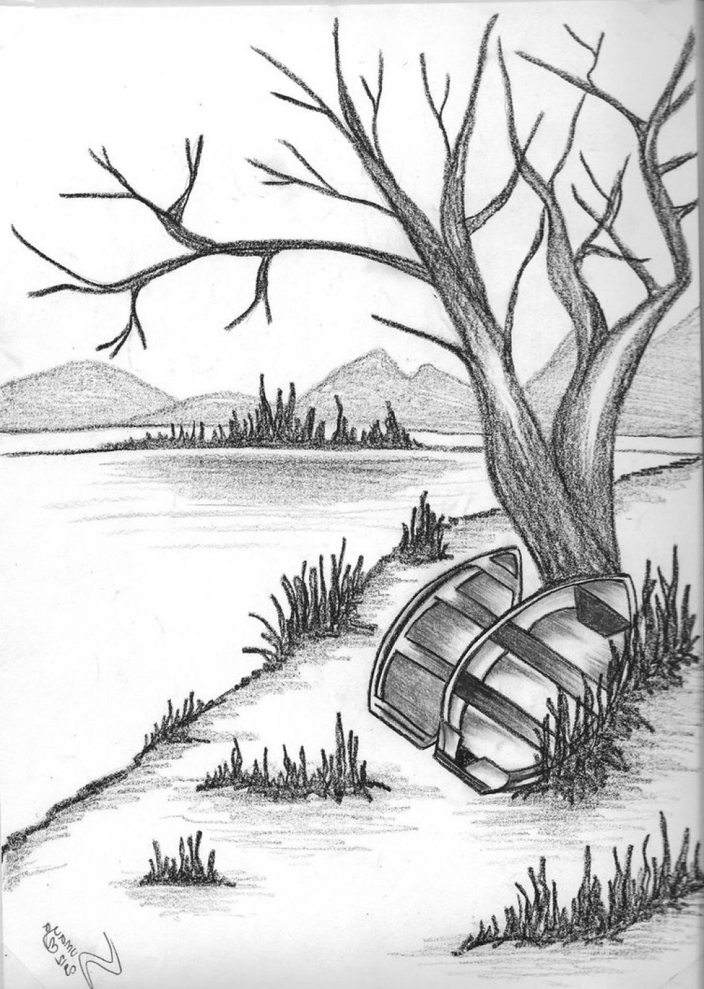 1025x1439 Images For Scenery Drawing Allofpicts