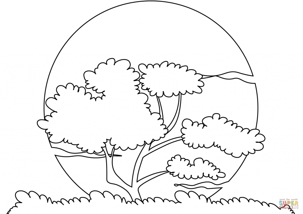 1024x724 Sunset Coloring Pages