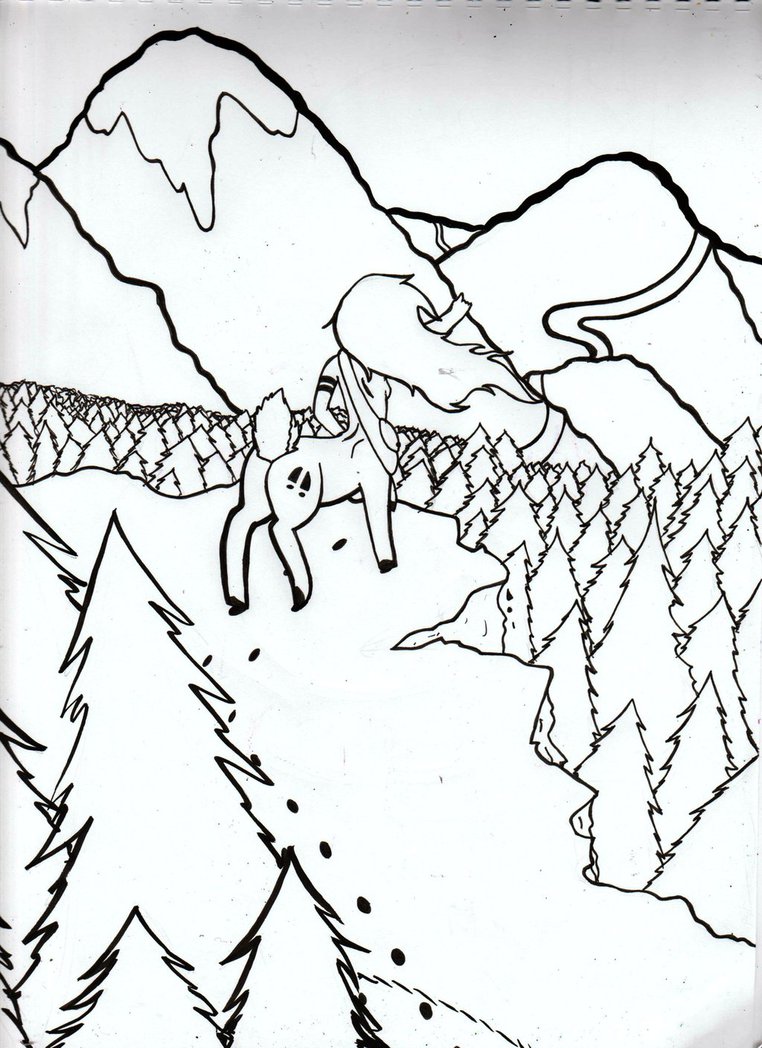 762x1048 Sunset Lineart By Bi Turtle