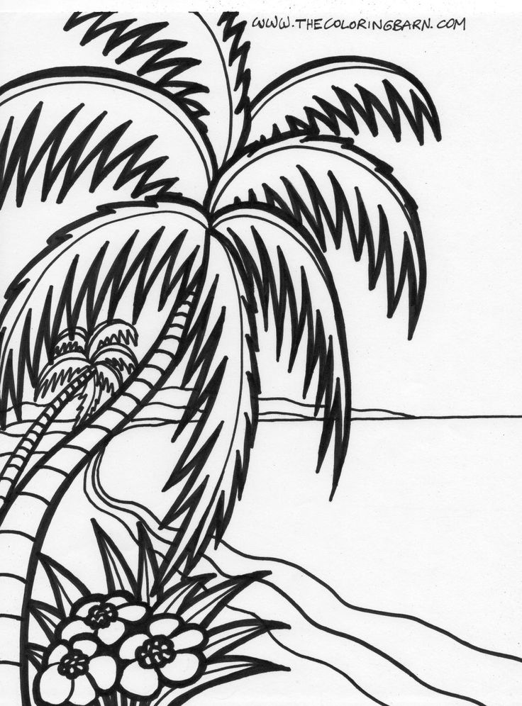 736x996 Sunset Silhouette Coloring Pages Island Coloring Pages