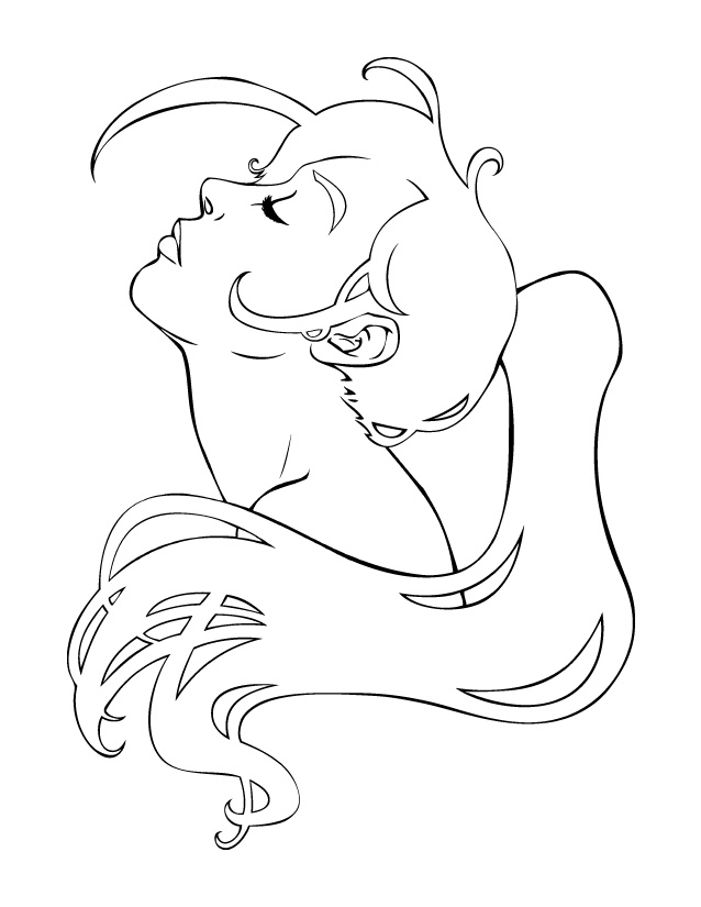 638x825 Sunset Line Art By Stephaniereeves