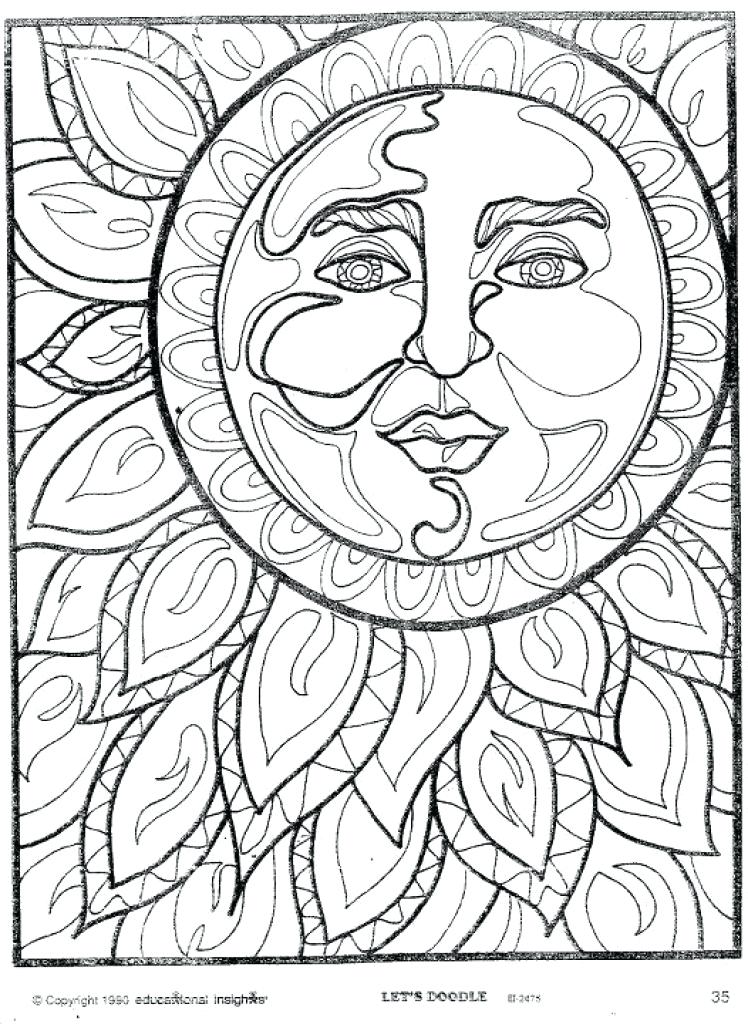 748x1024 Sun Coloring Pages Hippie Coloring Pages Art Psychedelic Sun