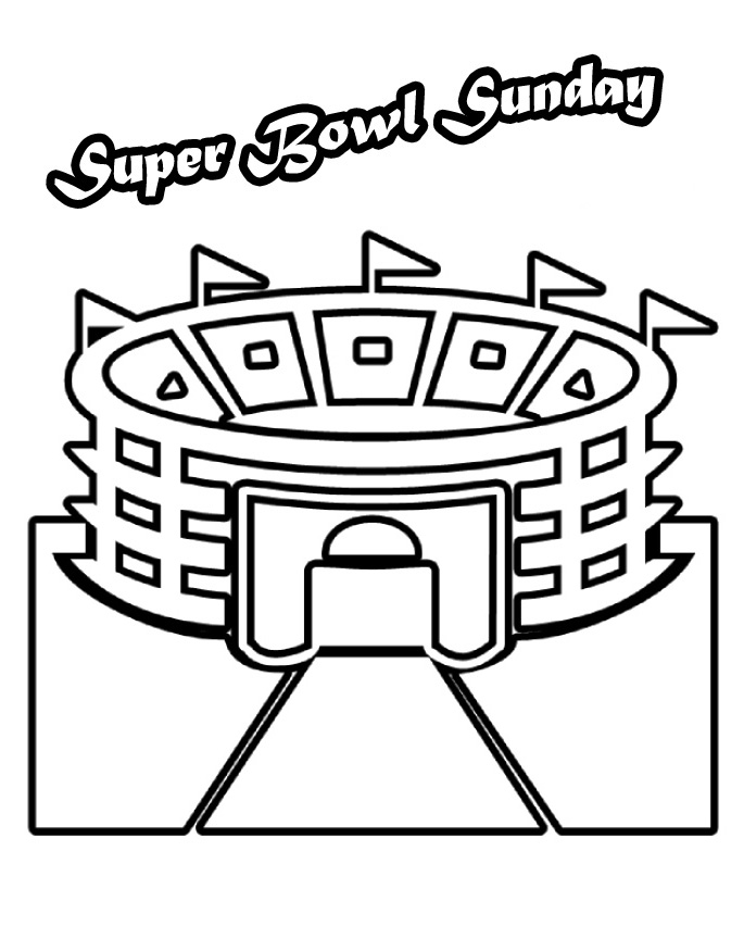 685x852 Super Bowl Stadium Arena Coloring Pages