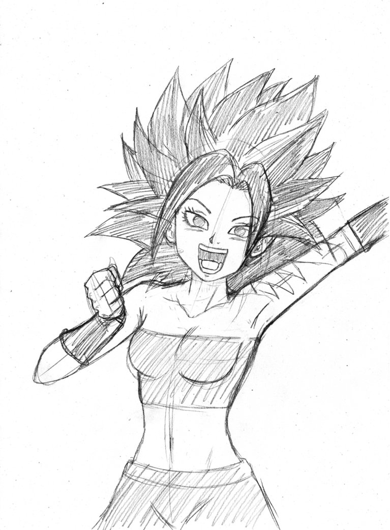 767x1041 Female Saiyan Caulifla Dragon Ball Super Sketch By Bl Sama