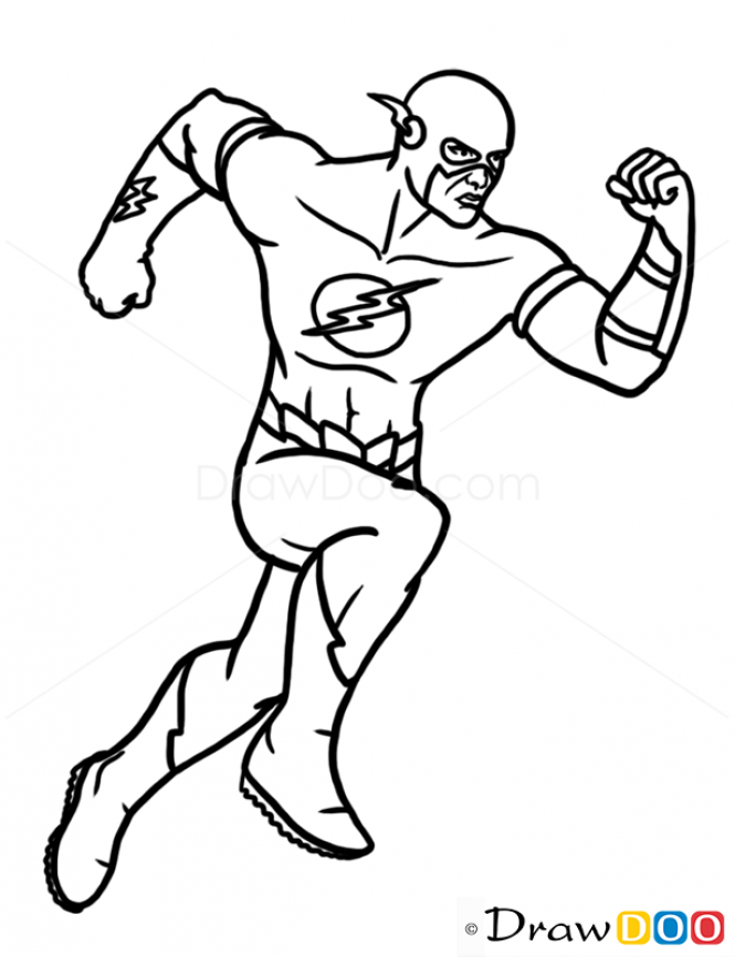 665x866 How To Draw Flash, Superheroes