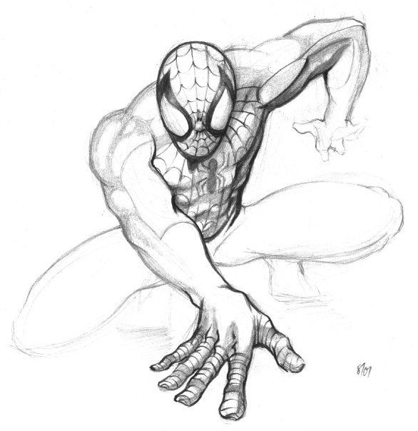586x604 Pencil Drawings Of Superheroes