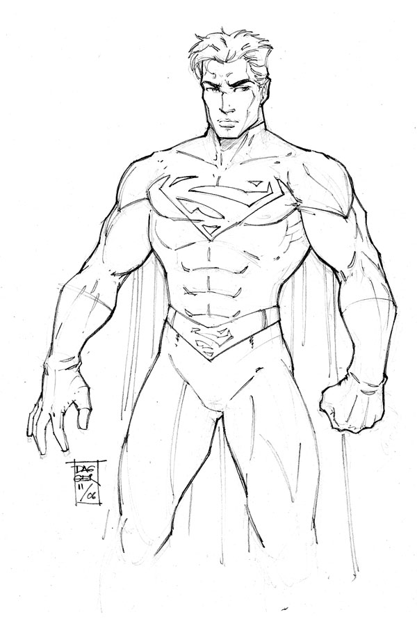 600x900 Pencil Work Superman By Daggerpoint