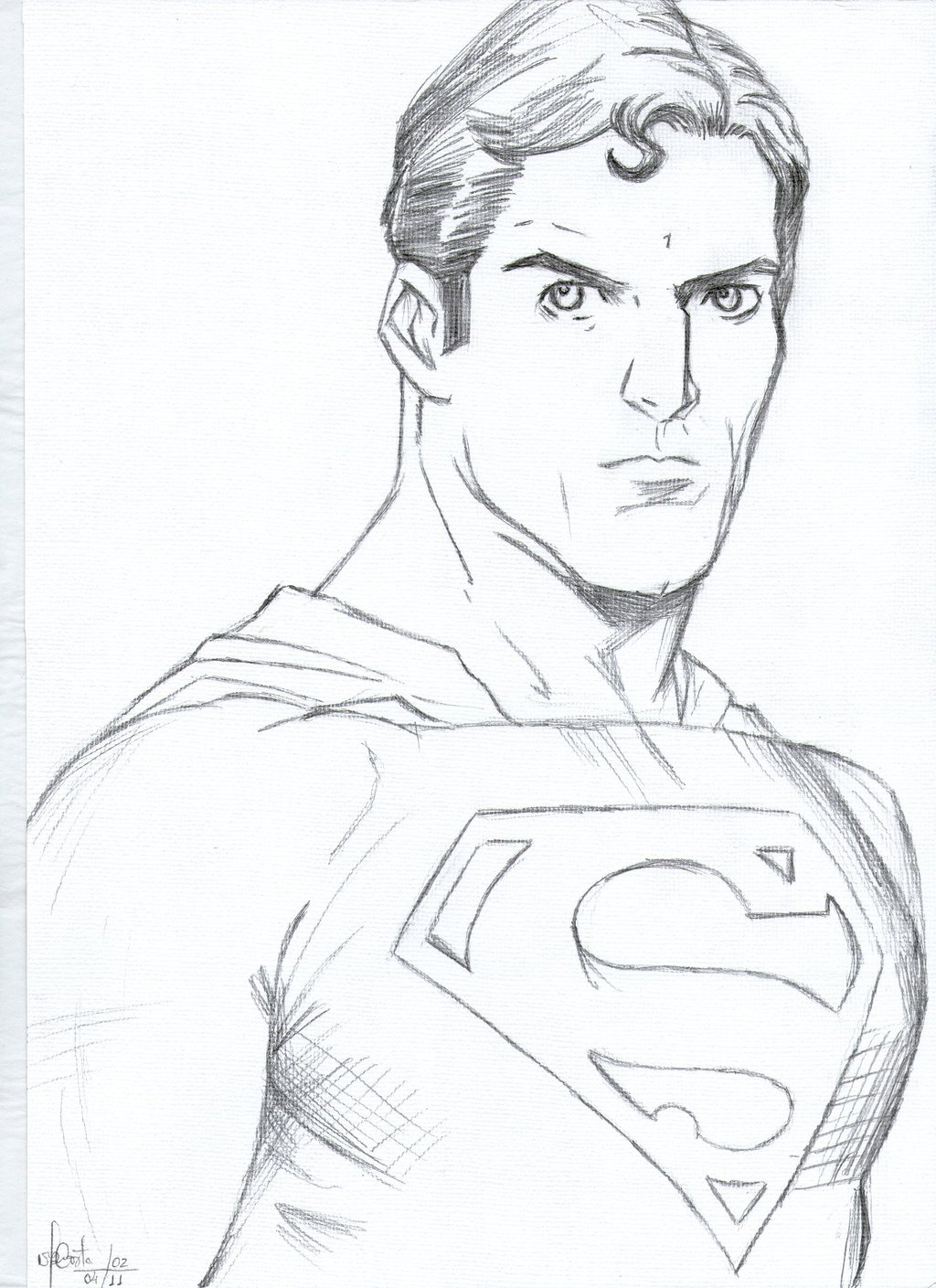 1024x1409 Superman Drawing In Pencil