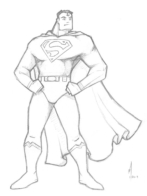 511x678 Superman Sketch By Blastomanfreddy