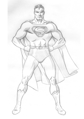 282x400 Golden Age Superman Sketch By Trisaber