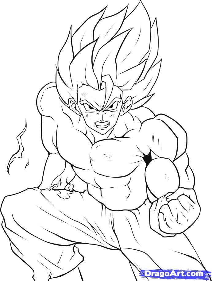691x916 Goku Super Saiyan 4 Coloring Pages Images Isaiah Birthday