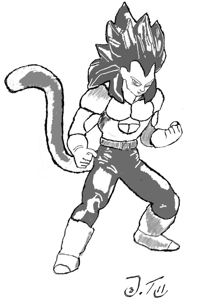 752x1062 Vegeta Super Saiyan 4 By Billermax