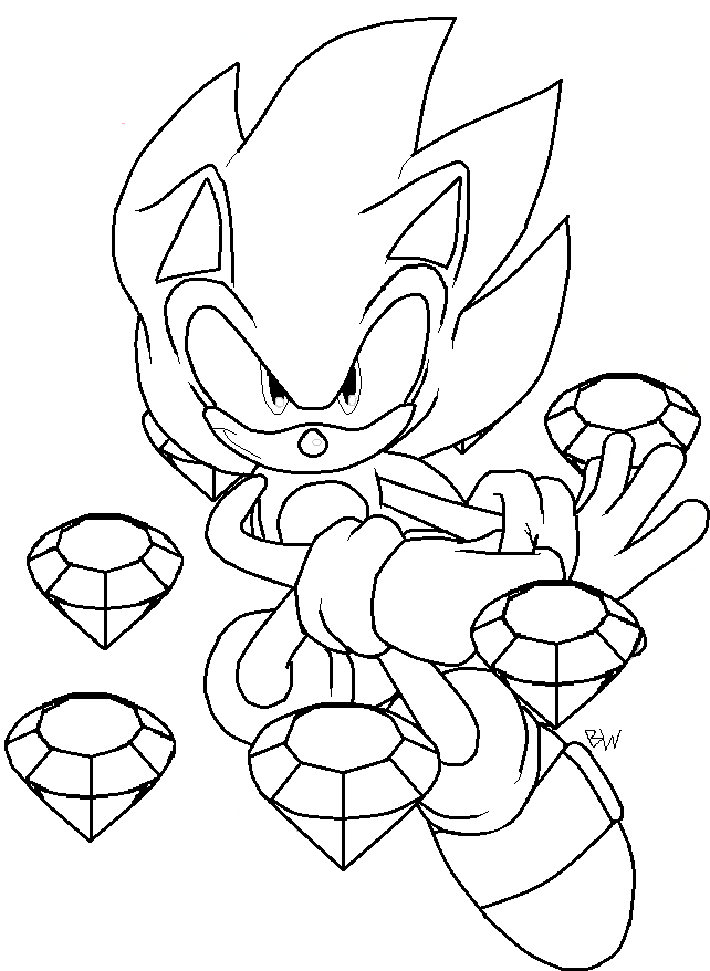 642x878 Super Sonic Drawing By Bswprecious
