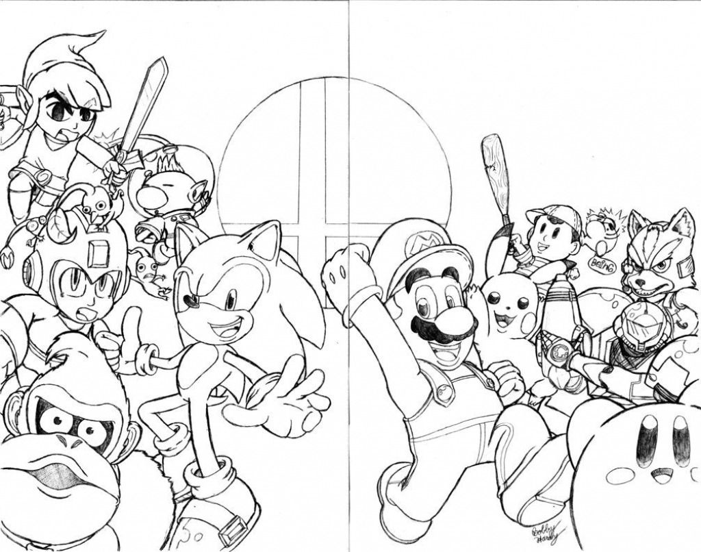 1024x806 Samus Super Smash Bros Coloring Pages
