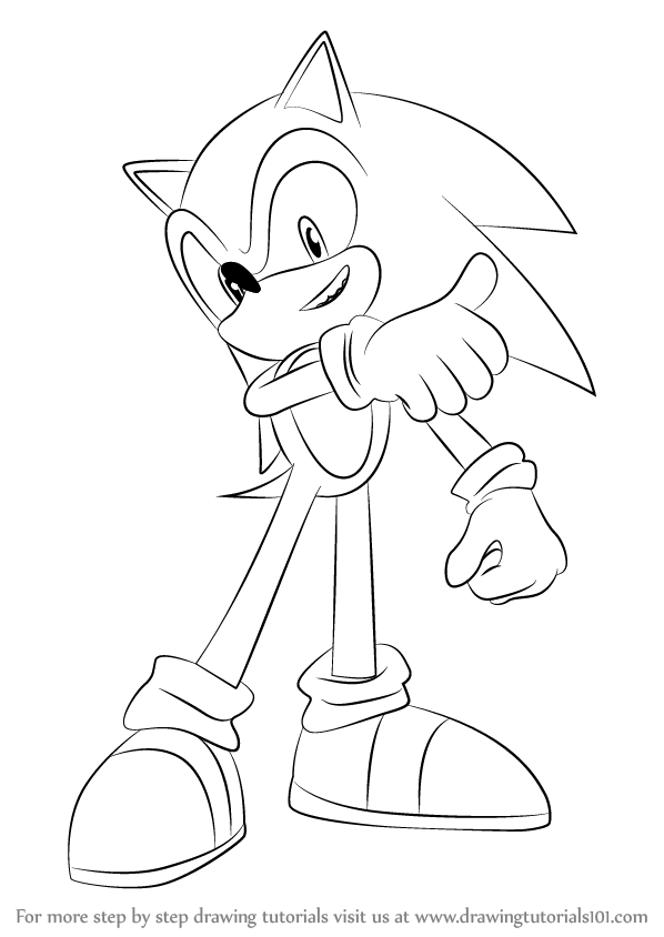 598x844 Learn How To Draw Sonic From Super Smash Bros (Super Smash Bros