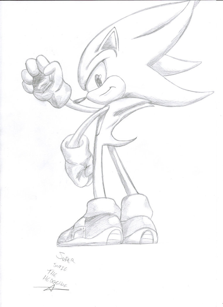 762x1048 Evening Super Sonic Sketch By Invinciblesoul