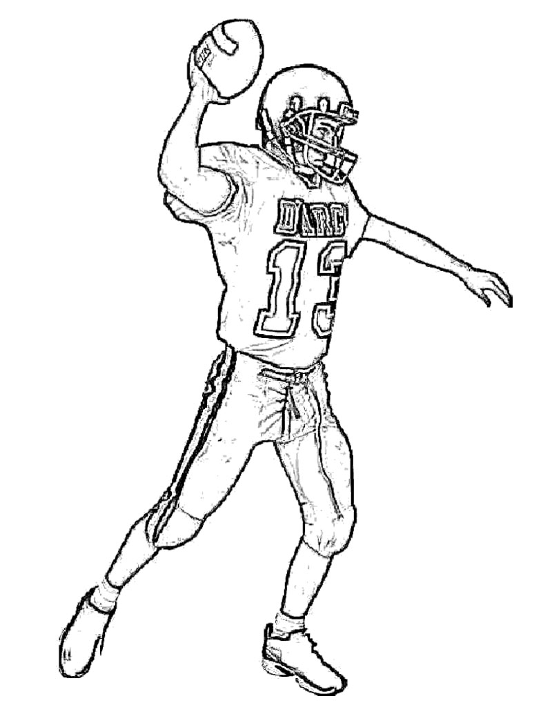800x1035 Super Bowl Preparing To Throw Ball Coloring Page Kids Coloring