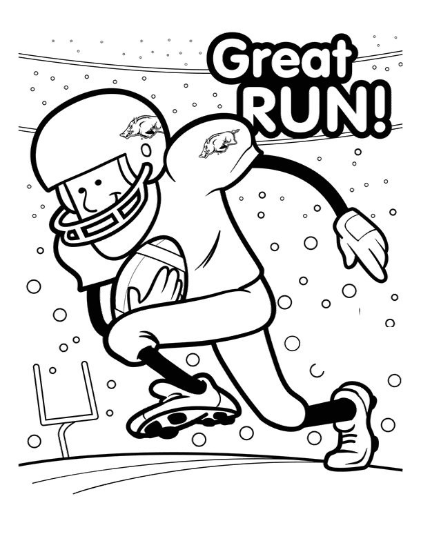 610x800 Football Great Run Coloring Pages Drawing