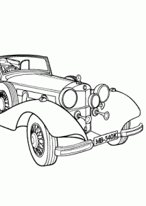 213x300 Super Car Mercedes Benz 540k Coloring Page, Cool Car Printable