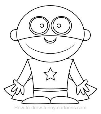 326x367 Drawing A Superhero Cartoon