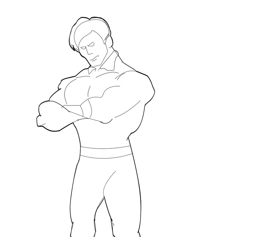 900x762 Superhero (Outline) By Sharirey
