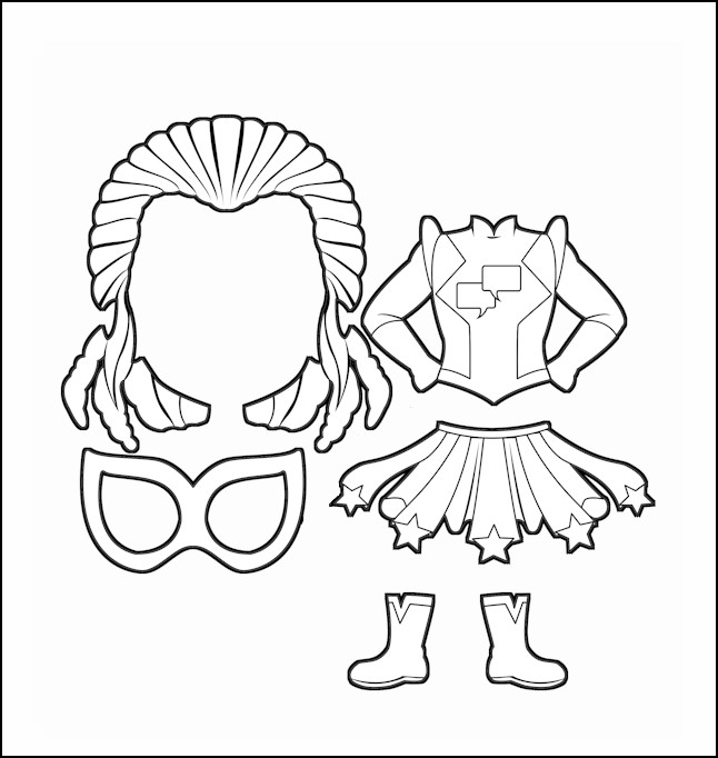 646x682 Makingfriends Superhero Paper Dolls Twilight Costume Outline