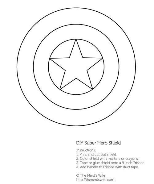 500x600 Captain America Wings Template Coloring Page
