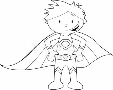 379x300 Colour It In Super Hero Template Stock Vectors