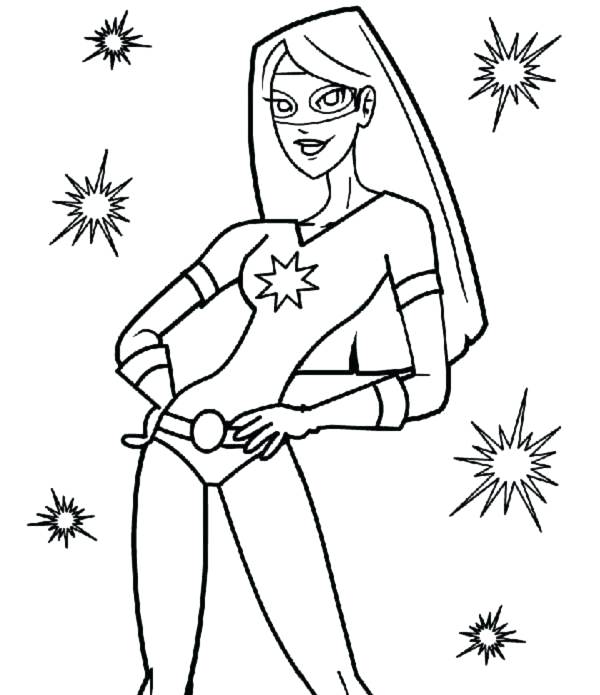 600x695 Free Superhero Coloring Pages Free Printable Super Hero High