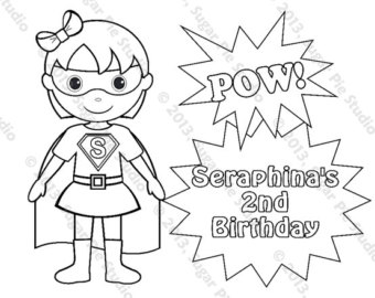 340x270 Superhero Coloring Etsy