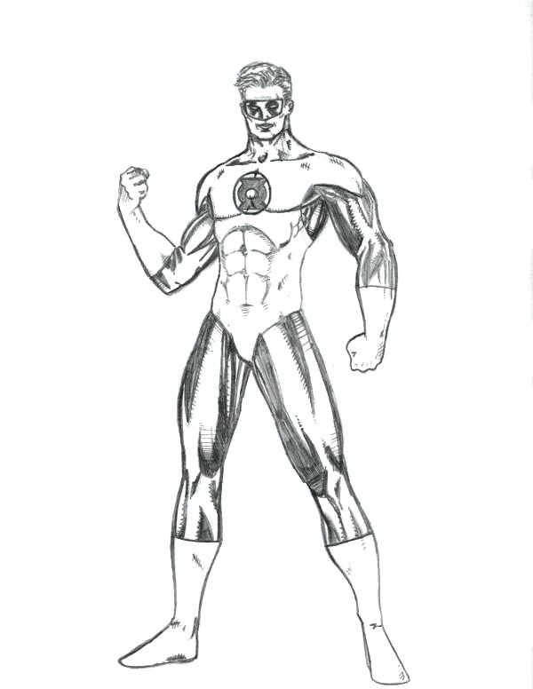 600x776 Excellent Green Lantern Coloring Pages New Printable For Kids