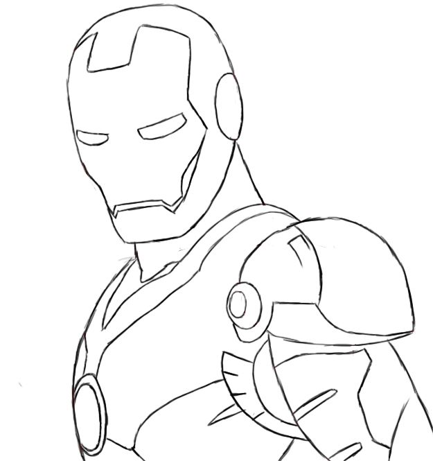 625x665 Picture Used To Make Iron Man Pattern. Simplified Down To One Red