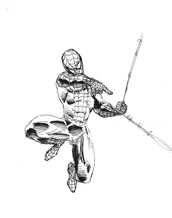 590x748 How To Draw Spider Man Drawing Superheroes 2 Lines