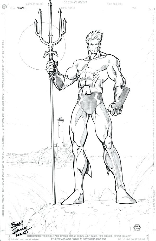 600x922 Cool Aquaman Coloring Pages Print 2 Superheroes Printable Drawing